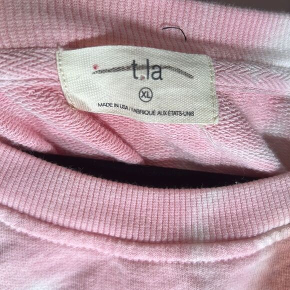 ANTHROPOLOGIE BY T LA TIE DYE CUT OFF SWEATSHIRT TOP NEW XL - Picture 5 of 7